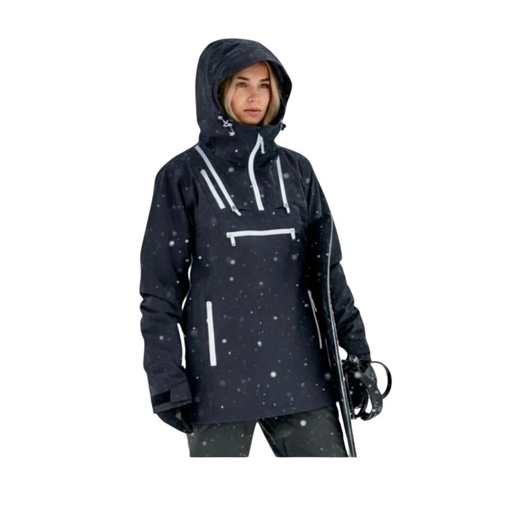 FP Movement by Free People Blizzard Bliss Pullover Snow Ski Jacket Black L